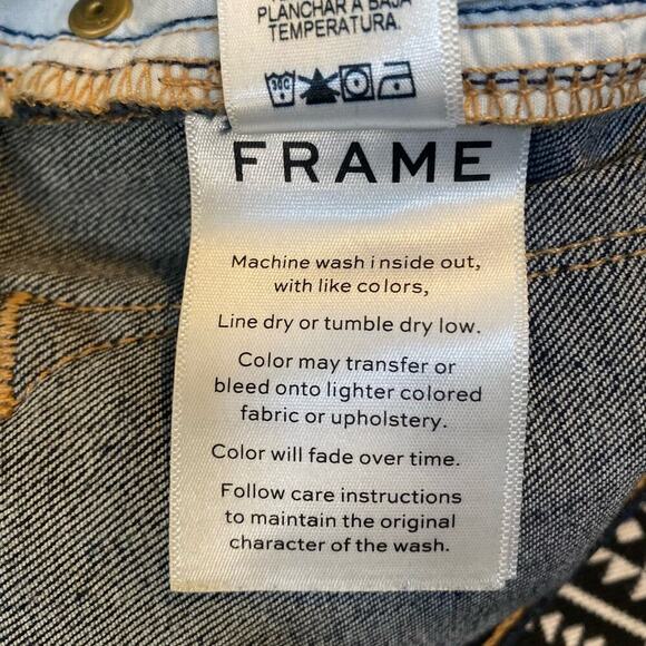 Frame Denim Jeans Women Size 25 Le High Skinny Crop Dark Blue Denim Stretch - Picture 14 of 14